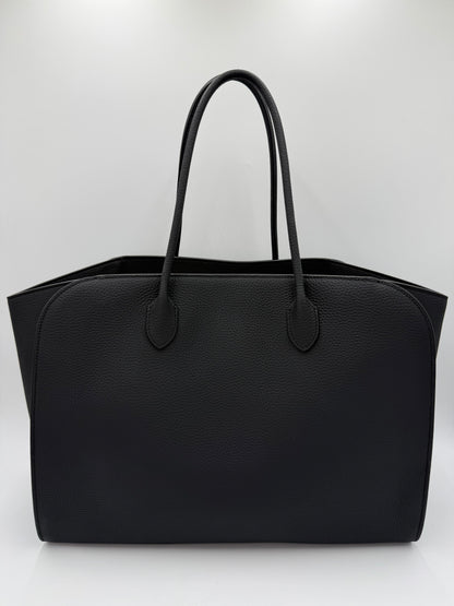 The Row Borsa Tote Marlo in Pelle Granulata Nera