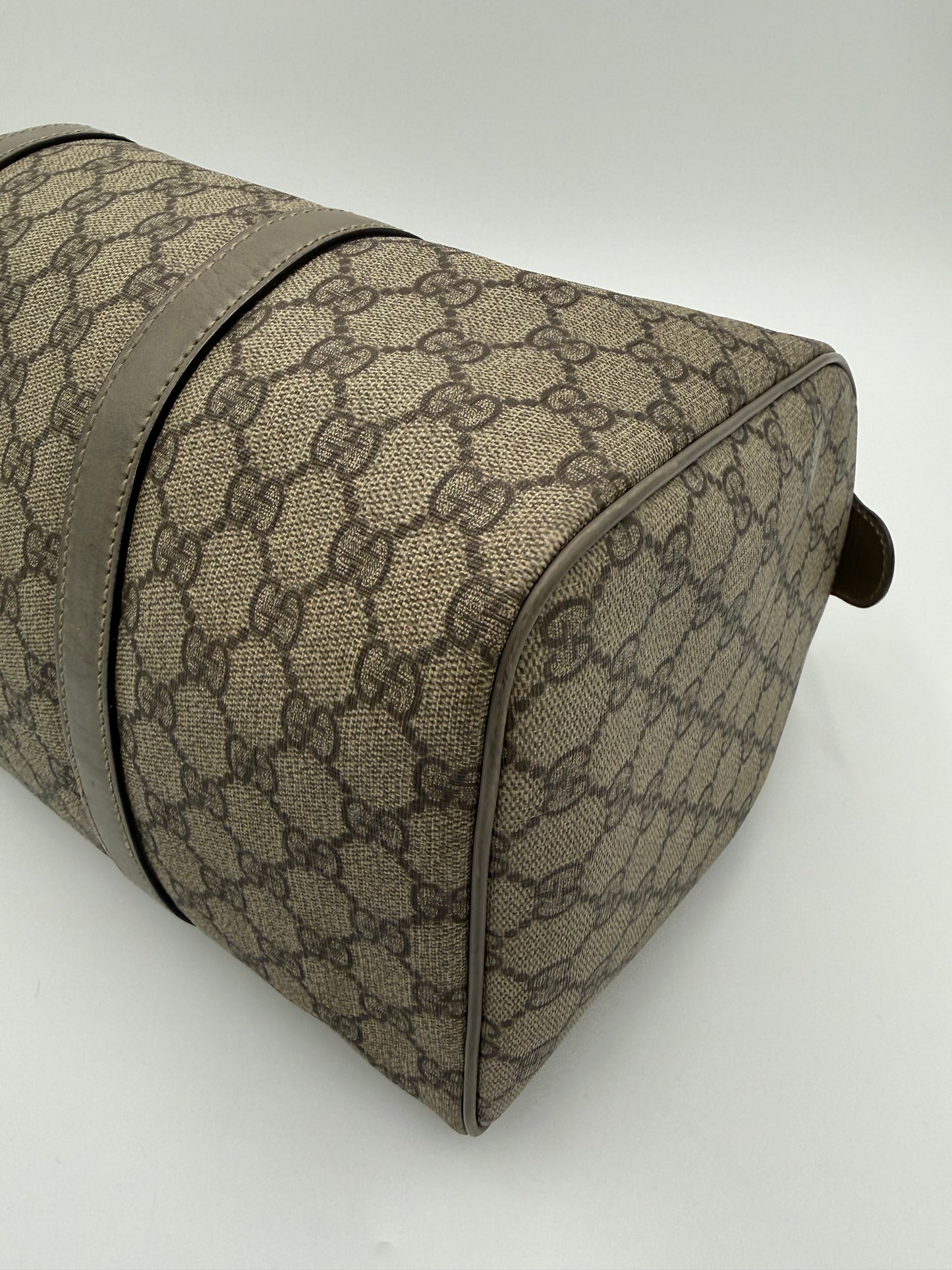 Gucci Bauletto Joy in Tela GG Supreme e Pelle Taupe - Pally Vintage Closet