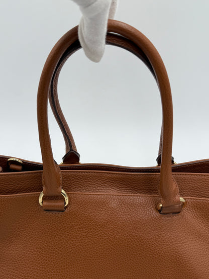 Prada Borsa Tote in Pelle Martellata Marrone