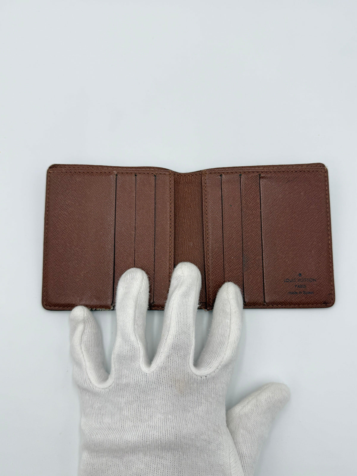 Louis Vuitton Vintage Compact Monogram Wallet Brown