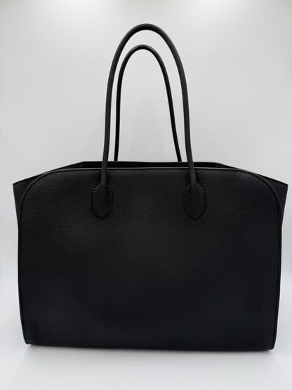 The Row Borsa Tote Marlo in Pelle Granulata Nera