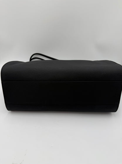 The Row Borsa Tote Marlo in Pelle Granulata Nera