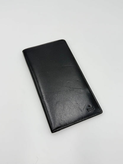 Gucci Portafoglio Lungo Breast Pocket con Logo Impresso Nero