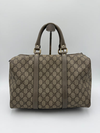 Gucci Bauletto Joy in Tela GG Supreme e Pelle Taupe - Pally Vintage Closet