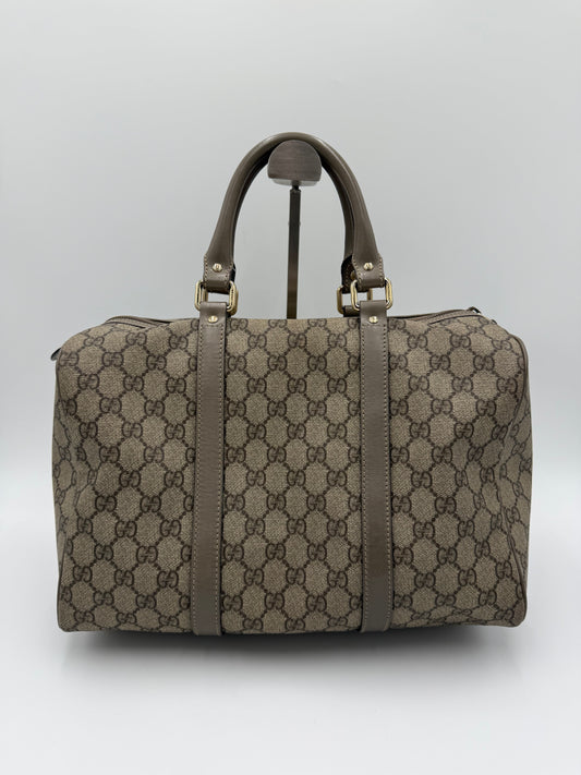 Gucci Bauletto Joy in Tela GG Supreme e Pelle Taupe - Pally Vintage Closet