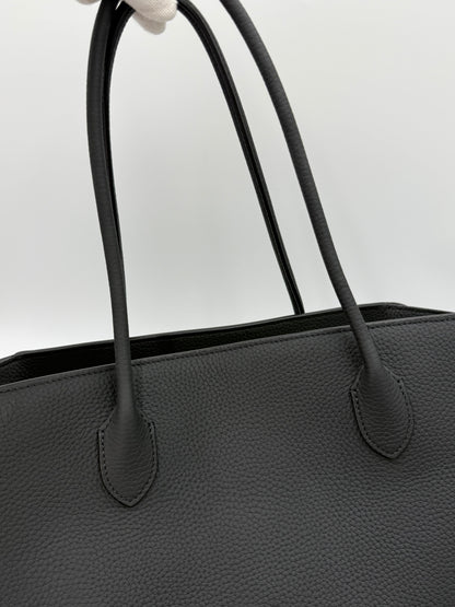The Row Borsa Tote Marlo in Pelle Granulata Nera