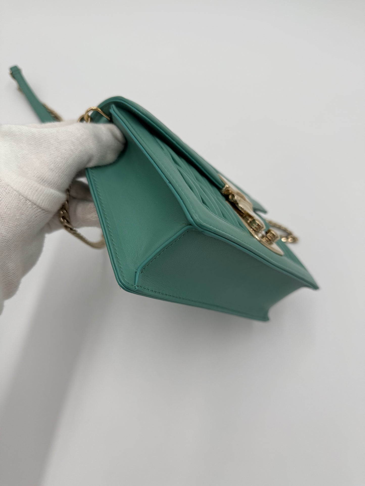 Miu Miu Borsa Confidential Matelassé Verde Giada