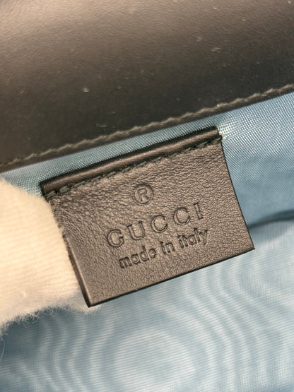 Gucci Borsa a Tracolla Broadway Crystal 'G' in Gros-Grain Ricamato Nero