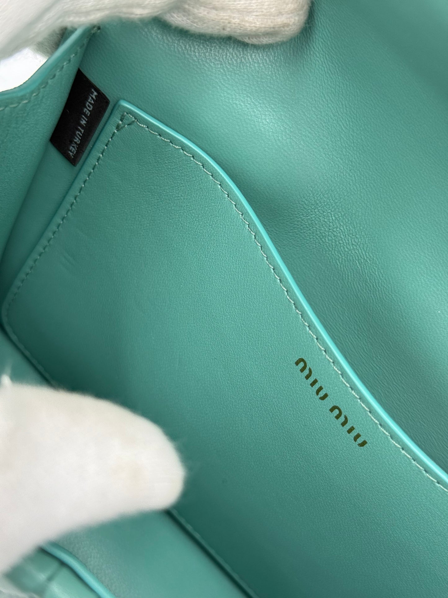 Miu Miu Borsa Confidential Matelassé Verde Giada