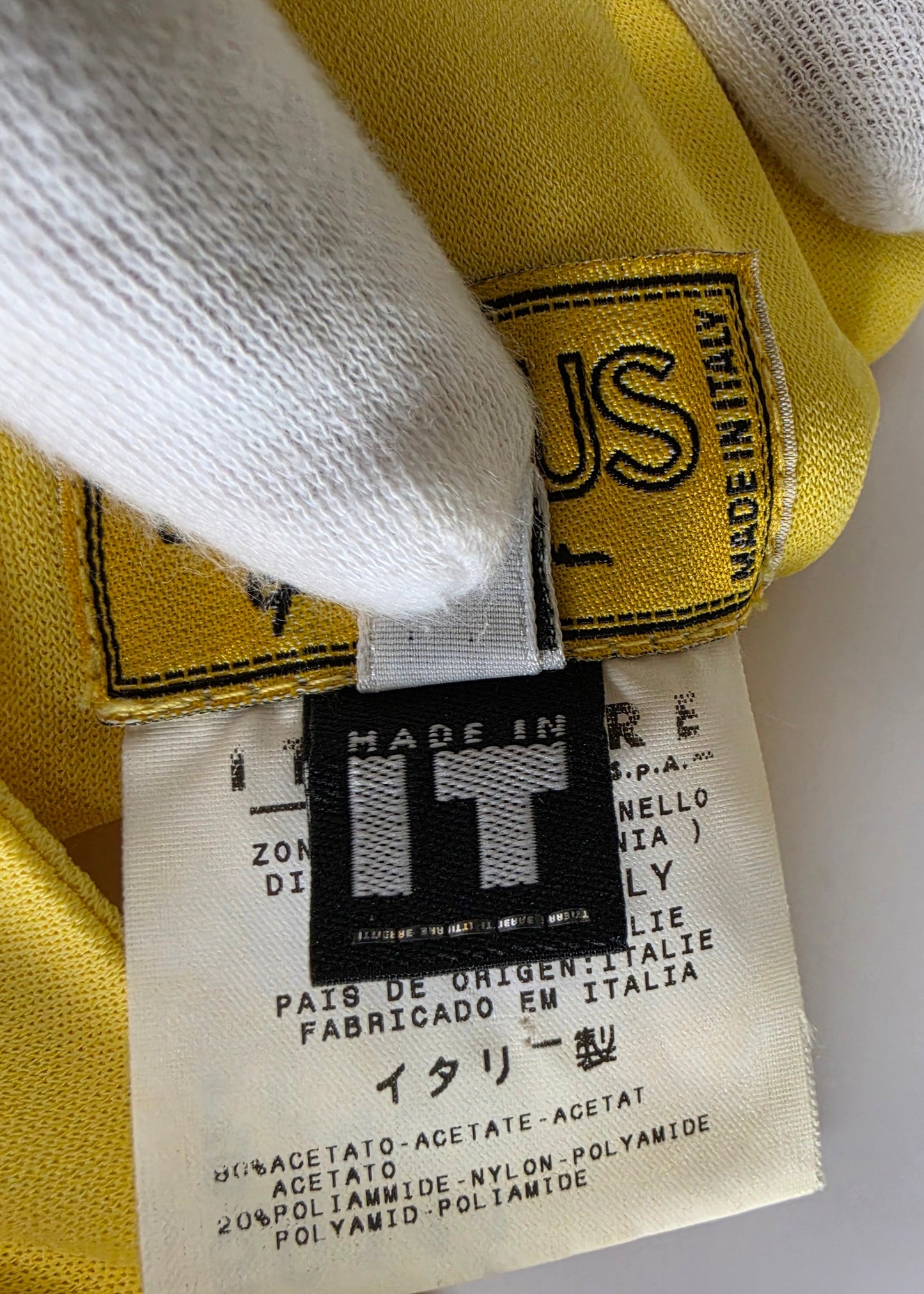 Versus Versace Gianni Versace Miniabito Vintage Giallo