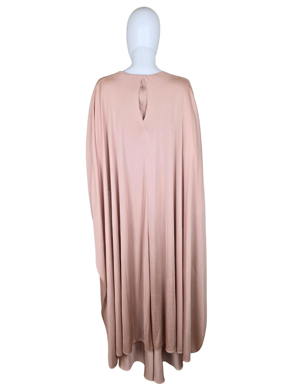 Valentino FW 2016 Runway Long Dress with Cape and Nude Deep V-Neck