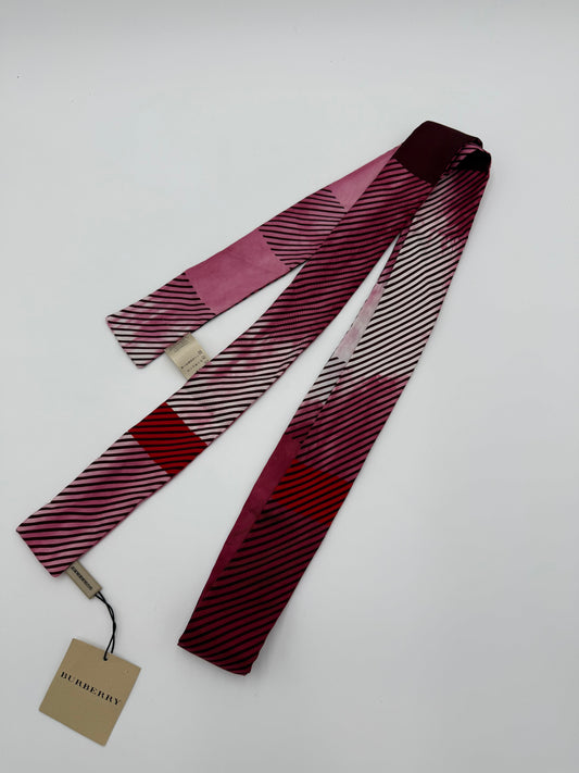 Burberry Foulard Twill di Seta Vintage Rosa