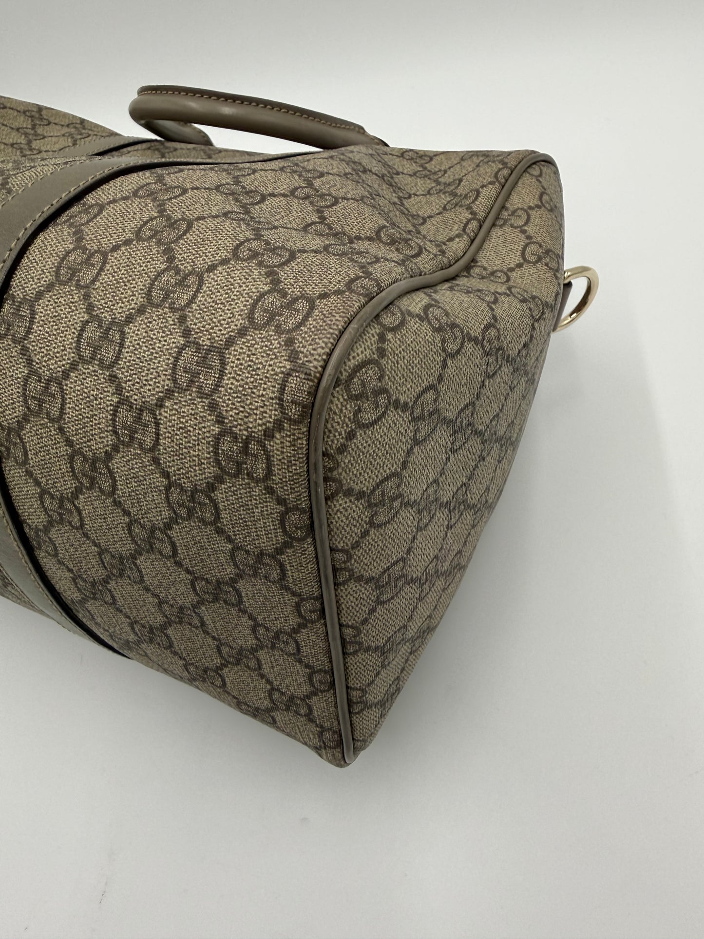 Gucci Bauletto Joy in Tela GG Supreme e Pelle Taupe - Pally Vintage Closet