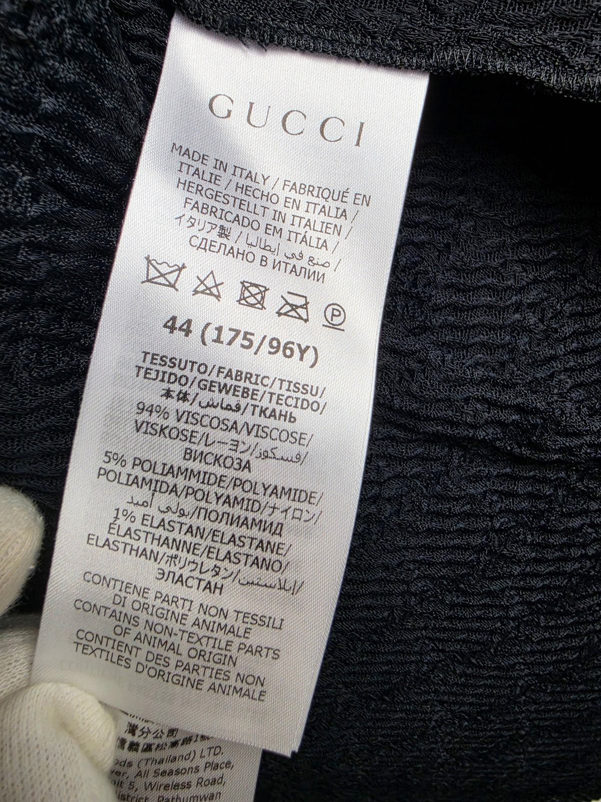 Gucci Black Textured GG Monogram Knit Shirt