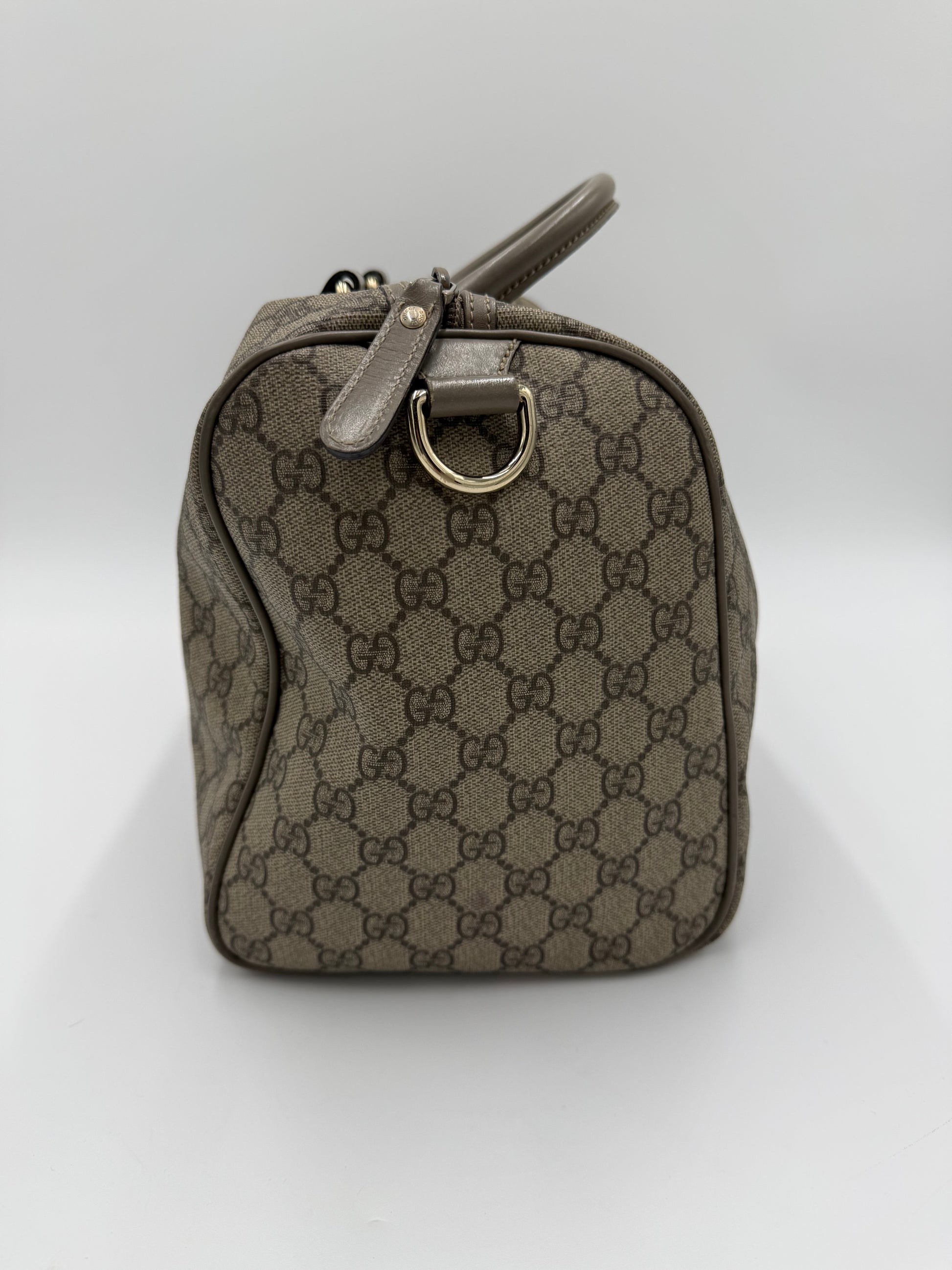 Gucci Bauletto Joy in Tela GG Supreme e Pelle Taupe - Pally Vintage Closet