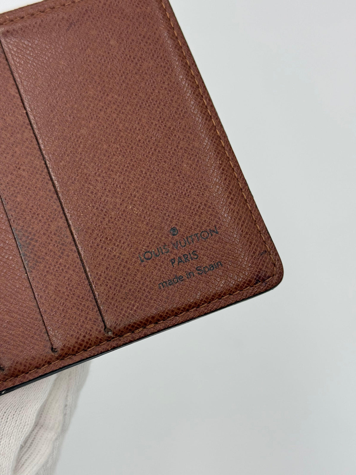Louis Vuitton Vintage Compact Monogram Wallet Brown