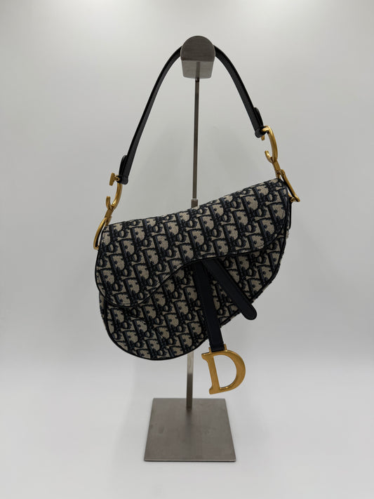 Dior Borsa Saddle con Tracolla Jacquard Dior Oblique Grande