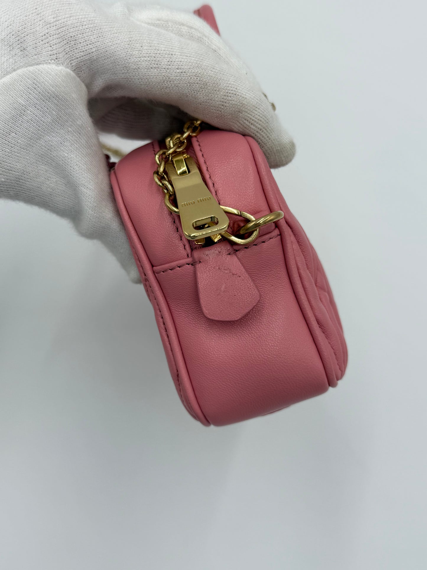 Miu Miu Borsa Arcadie Mini Matelassé Rosa