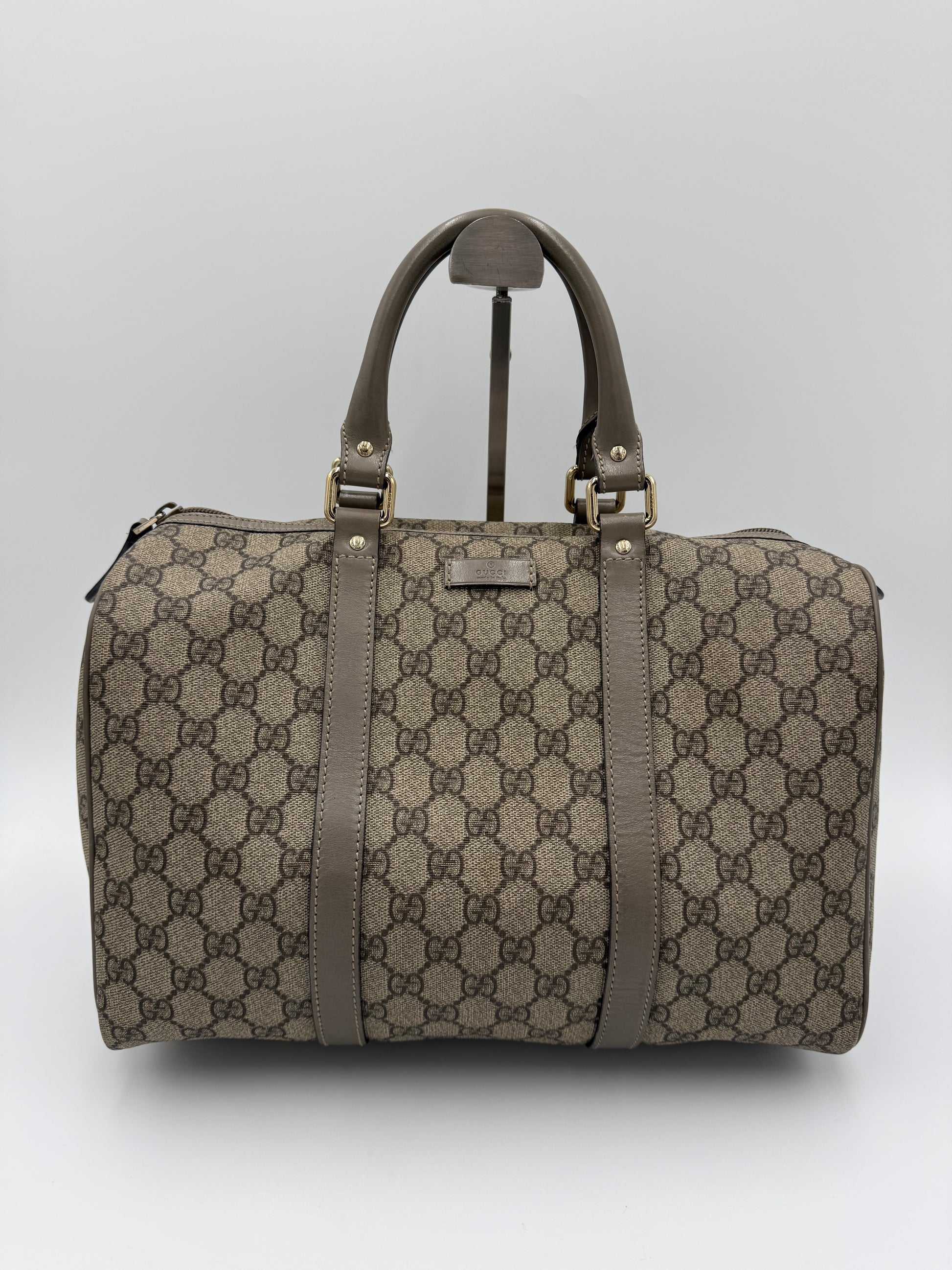 Gucci Bauletto Joy in Tela GG Supreme e Pelle Taupe - Pally Vintage Closet