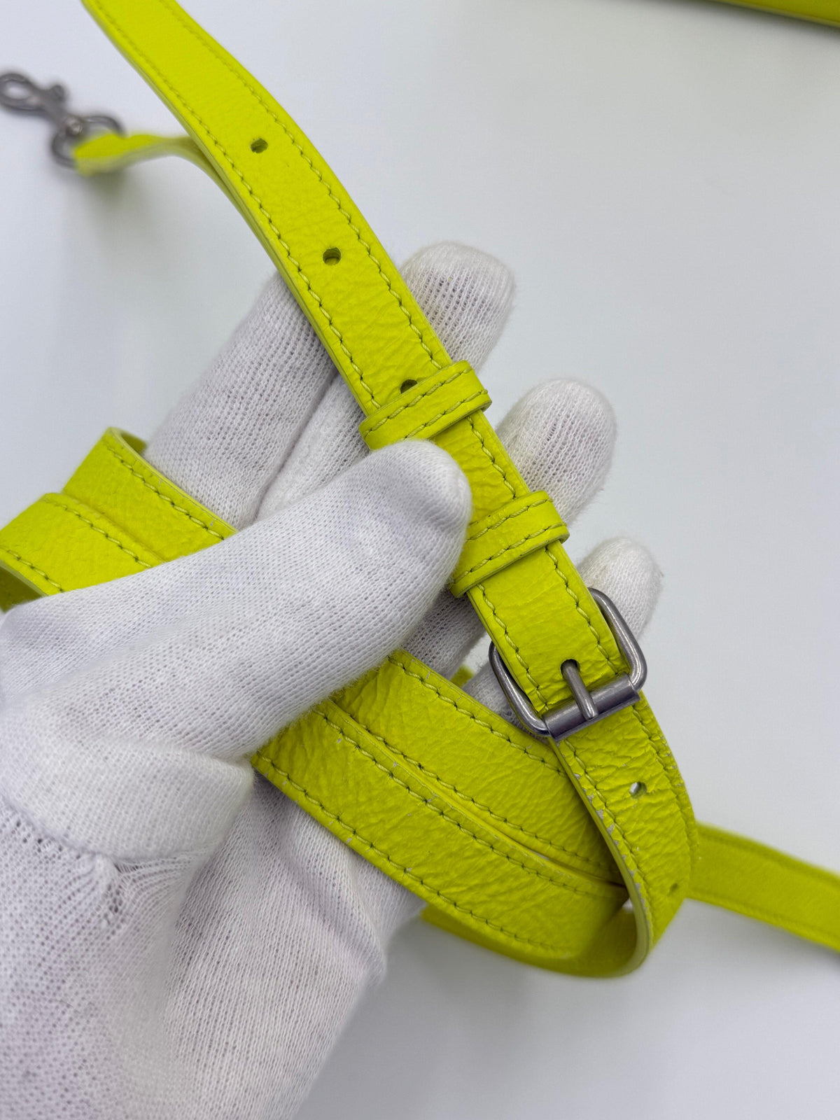 Balenciaga Ville Top Handle Bag Special Edition Gothic Logo Mini Neon Yellow