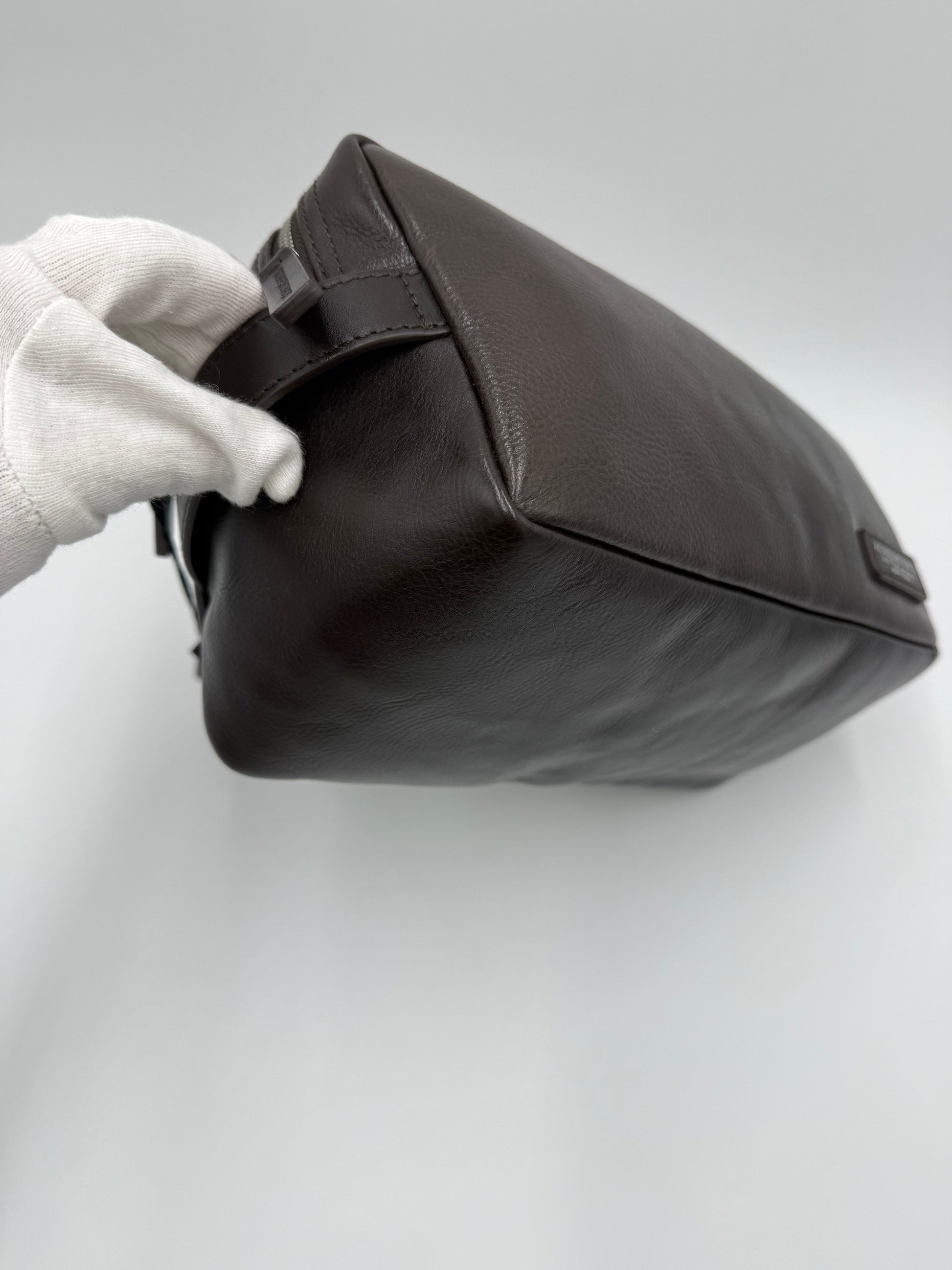 A.G. Spalding & Bros. Beauty Case in Pelle Marrone Scuro - Pally Vintage Closet