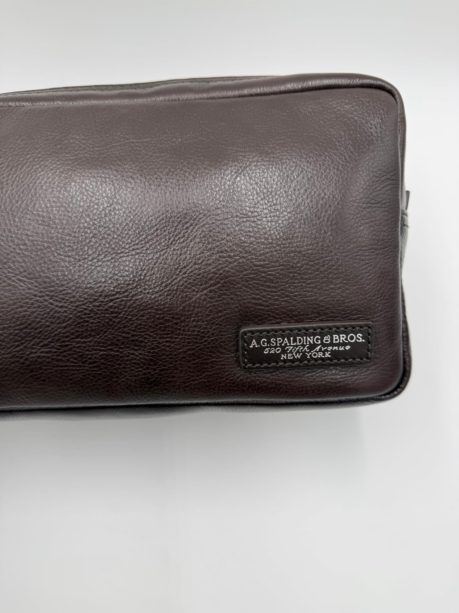 A.G. Spalding & Bros. Beauty Case in Pelle Marrone Scuro - Pally Vintage Closet