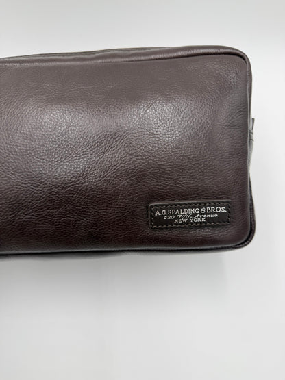 A.G. Spalding & Bros. Beauty Case in Pelle Marrone Scuro - Pally Vintage Closet