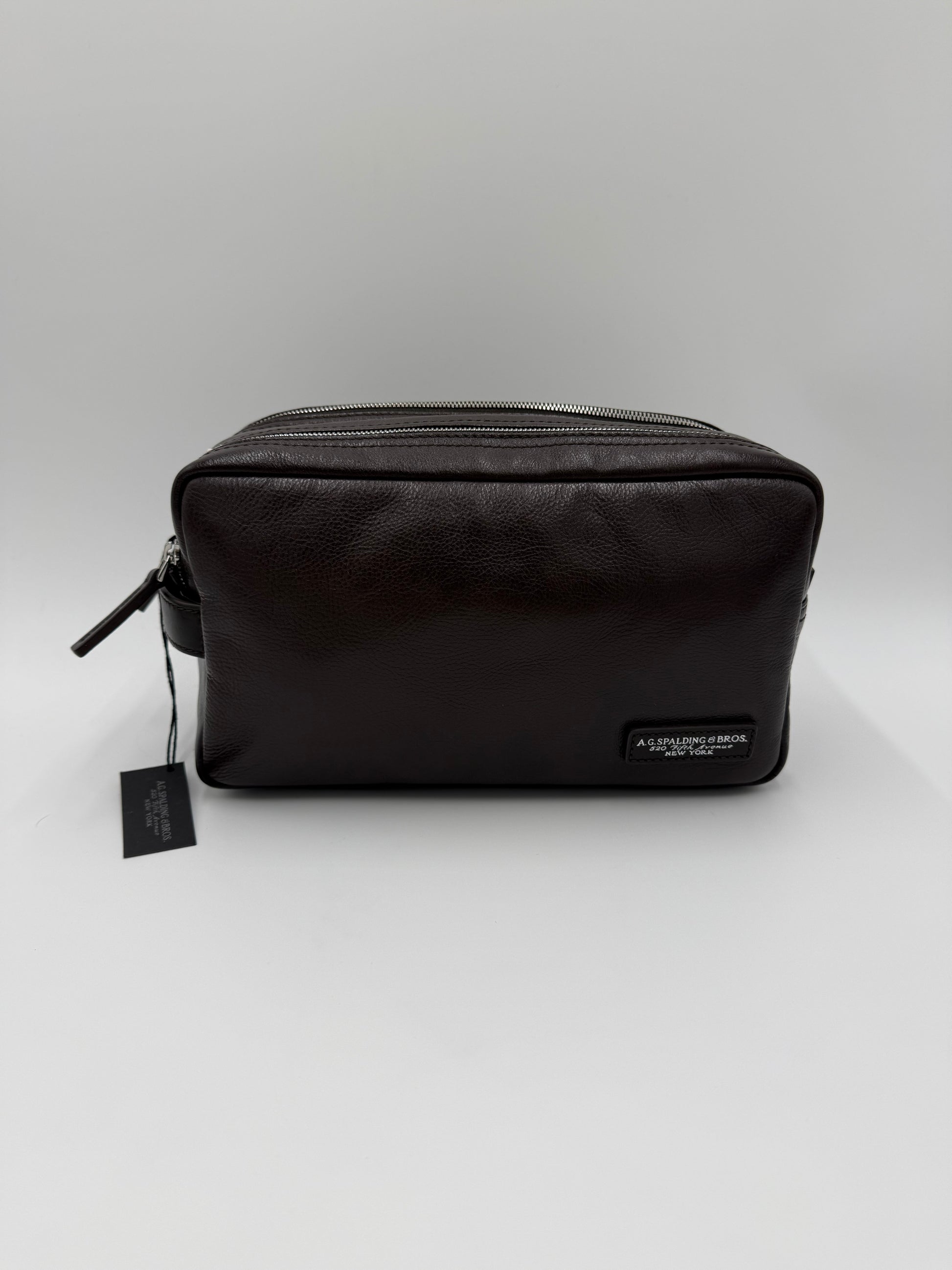 A.G. Spalding & Bros. Beauty Case in Pelle Marrone Scuro - Pally Vintage Closet