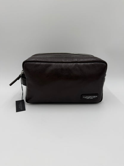 A.G. Spalding & Bros. Beauty Case in Pelle Marrone Scuro - Pally Vintage Closet