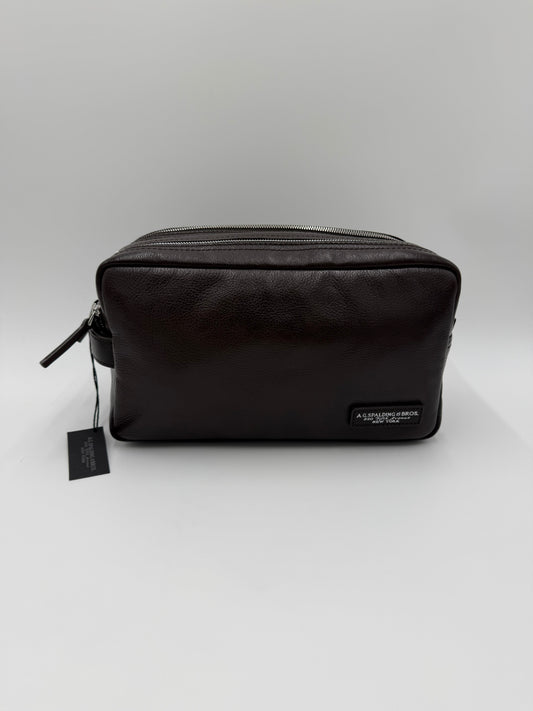 A.G. Spalding & Bros. Beauty Case in Pelle Marrone Scuro - Pally Vintage Closet