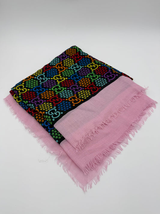 Gucci Stola in Misto Seta GG Psychedelic Rosa - Pally Vintage Closet