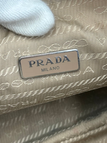 Prada Re-Edition 2000 Beige Nylon Shoulder Bag