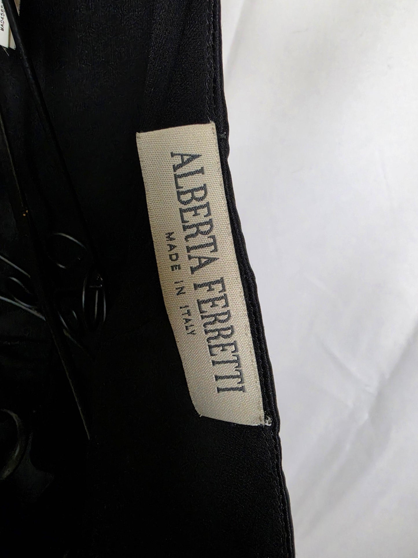 Alberta Ferretti Abito Lungo Vintage in Seta Nera - Pally Vintage Closet