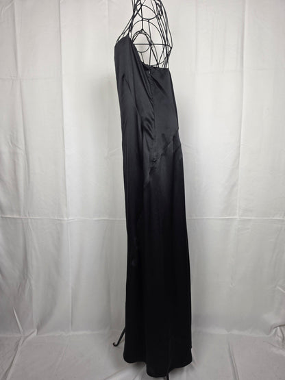 Alberta Ferretti Abito Lungo Vintage in Seta Nera - Pally Vintage Closet