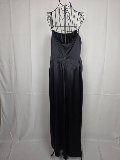 Alberta Ferretti Abito Lungo Vintage in Seta Nera - Pally Vintage Closet