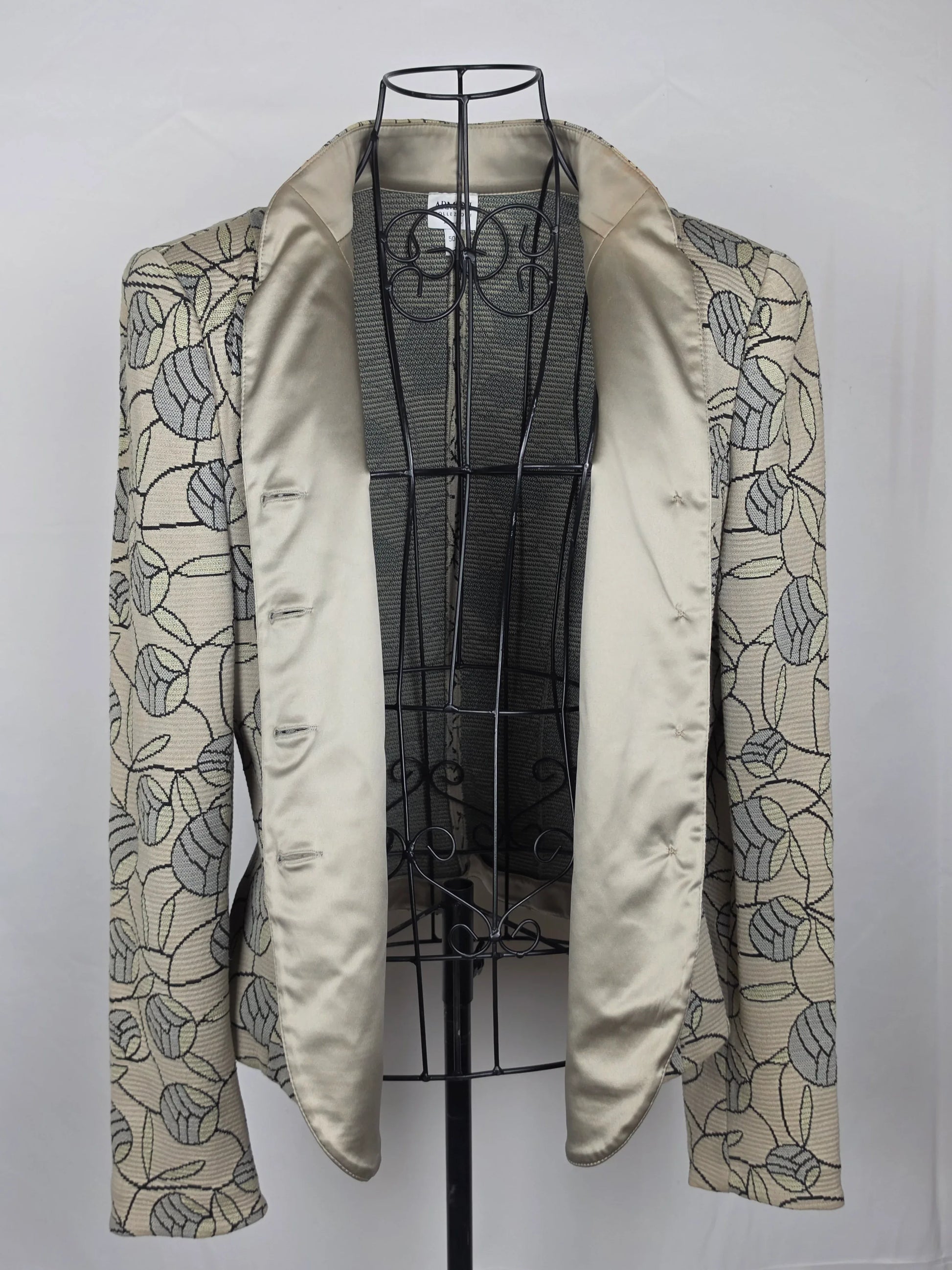 Armani Collezioni Giacca Strutturata in Jacquard Floreale Avorio - Pally Vintage Closet