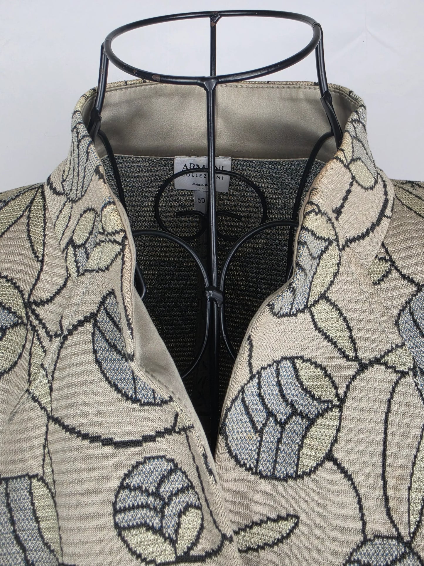 Armani Collezioni Giacca Strutturata in Jacquard Floreale Avorio - Pally Vintage Closet