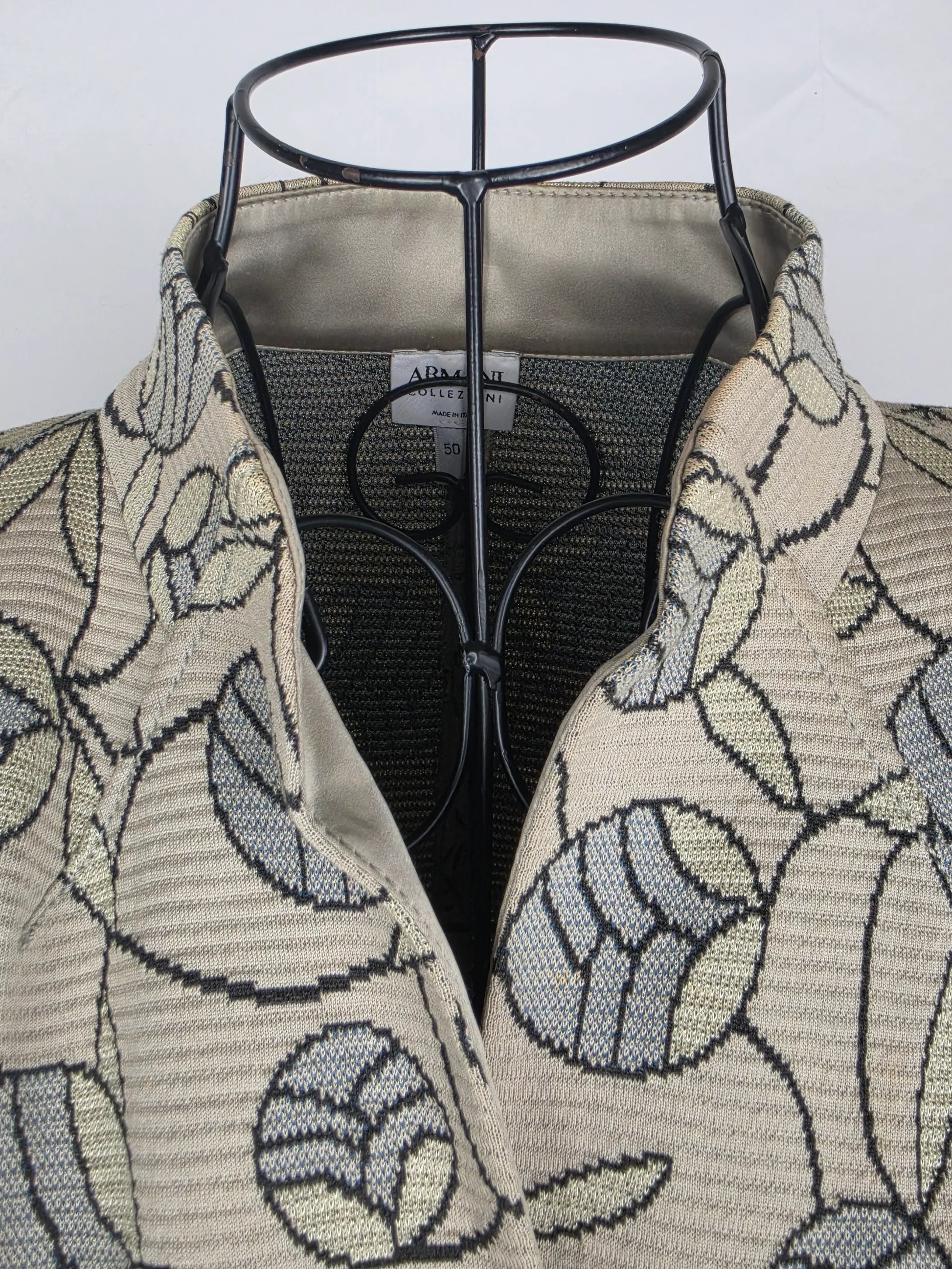 Armani Collezioni Giacca Strutturata in Jacquard Floreale Avorio - Pally Vintage Closet