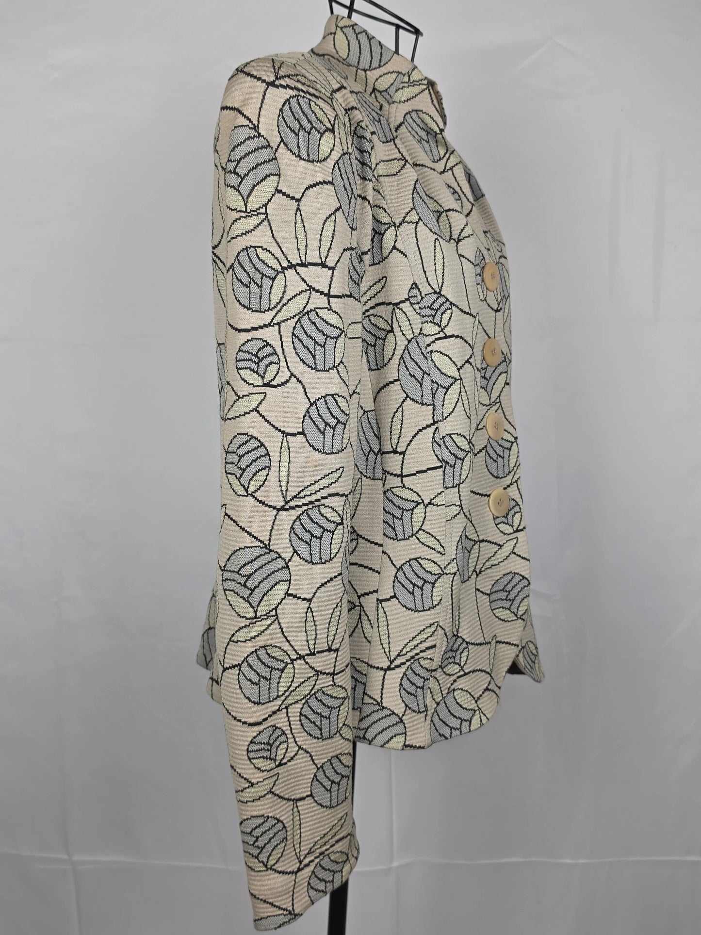 Armani Collezioni Giacca Strutturata in Jacquard Floreale Avorio - Pally Vintage Closet