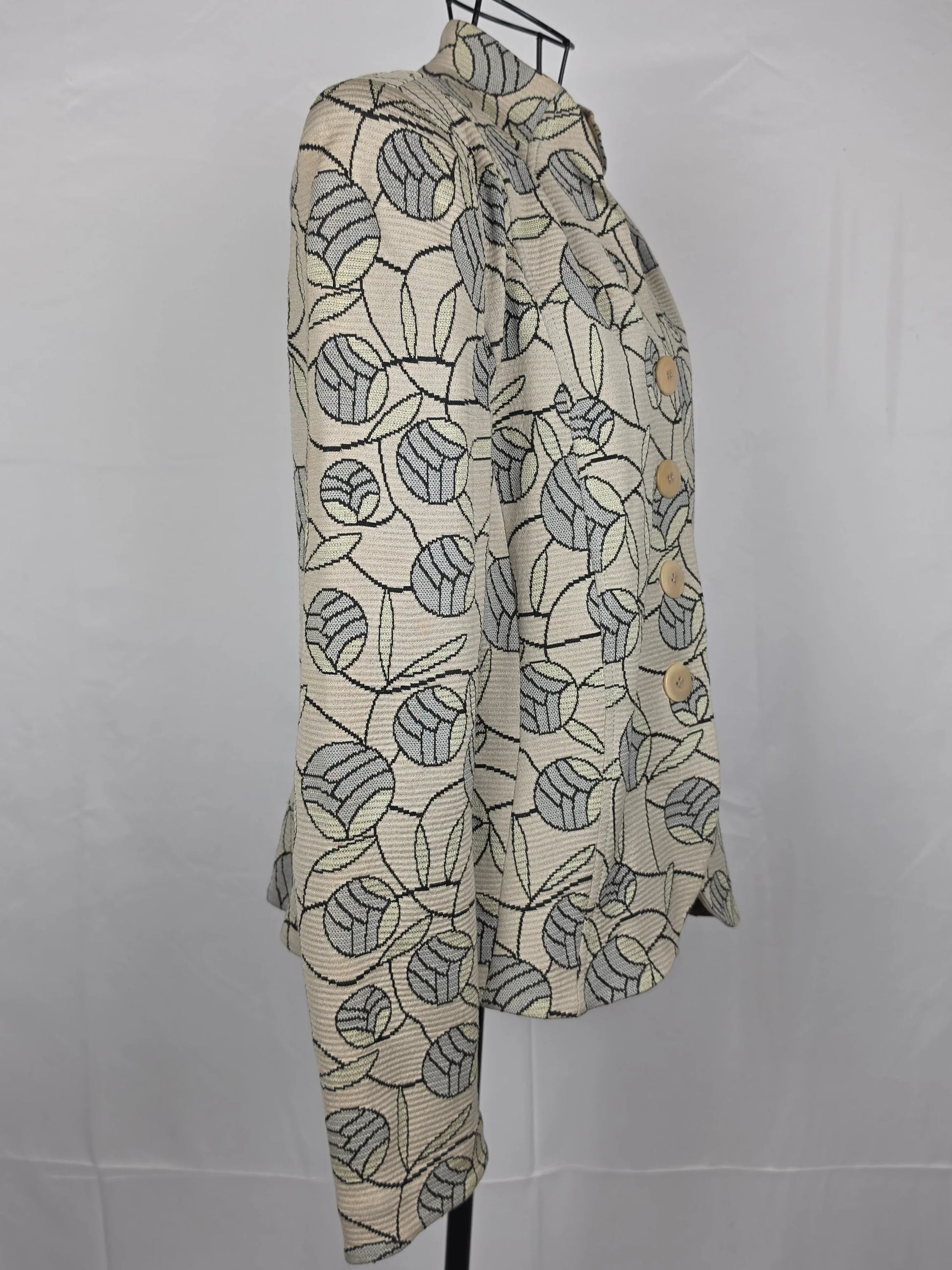 Armani Collezioni Giacca Strutturata in Jacquard Floreale Avorio - Pally Vintage Closet