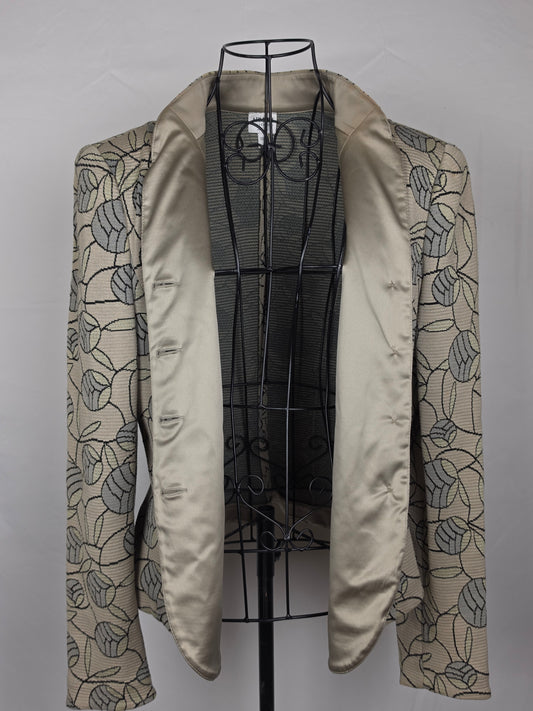 Armani Collezioni Giacca Strutturata in Jacquard Floreale Avorio - Pally Vintage Closet