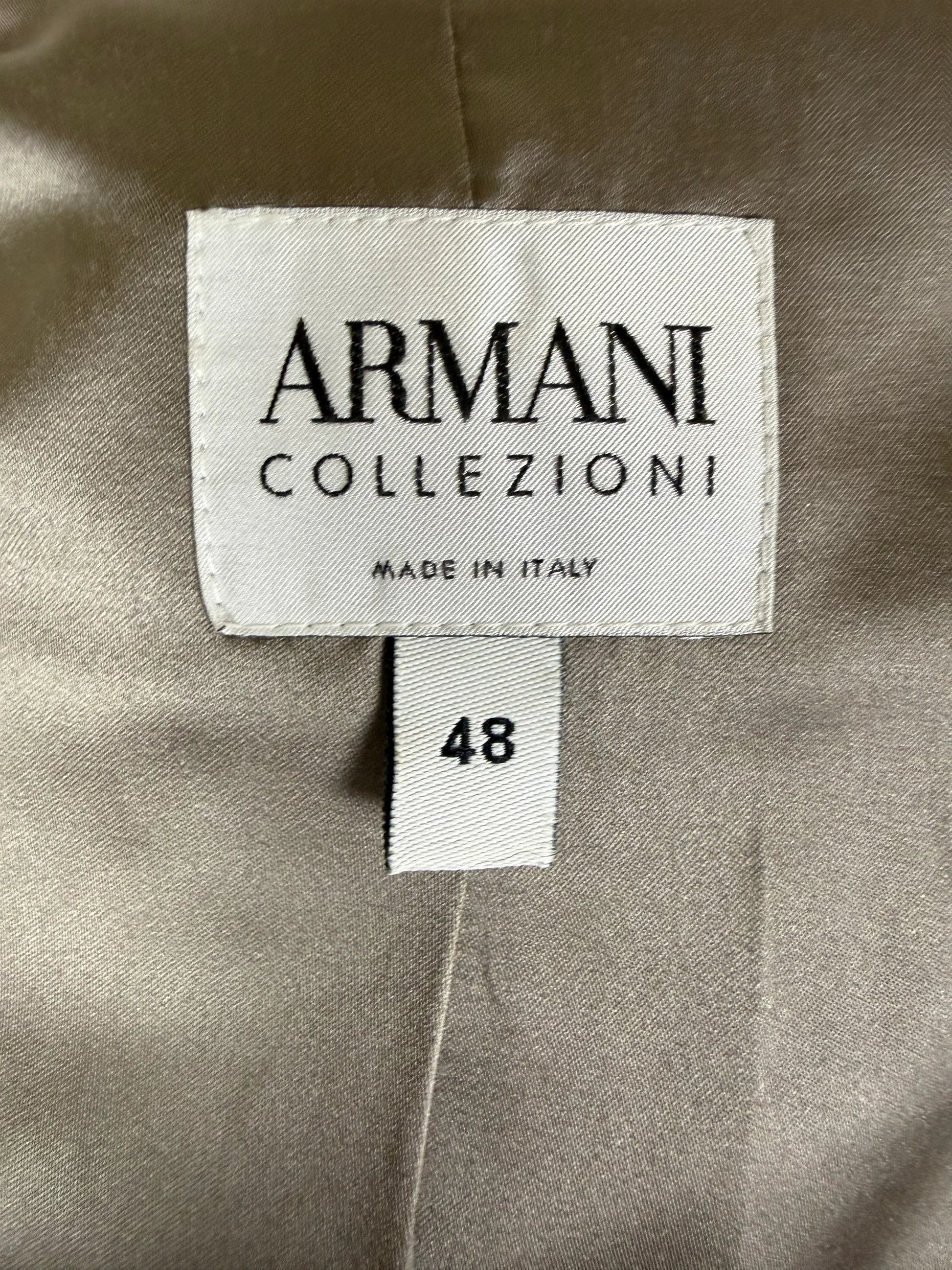 Armani-Collezioni-Giacca-Vintage-Seta-e-Lana-Grigia-69400578621764 - Pally Vintage Closet