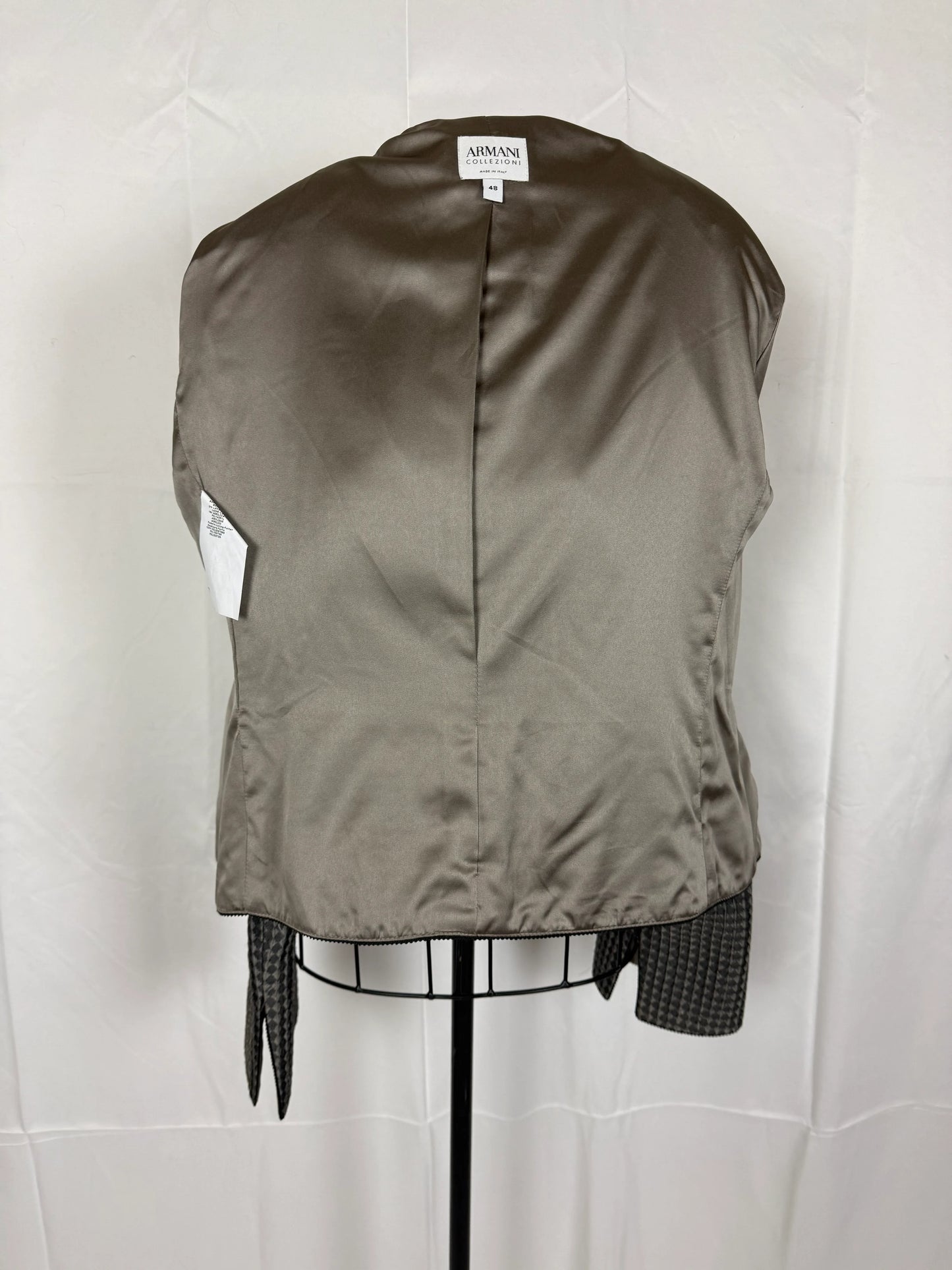 Armani-Collezioni-Giacca-Vintage-Seta-e-Lana-Grigia-69400578654532 - Pally Vintage Closet
