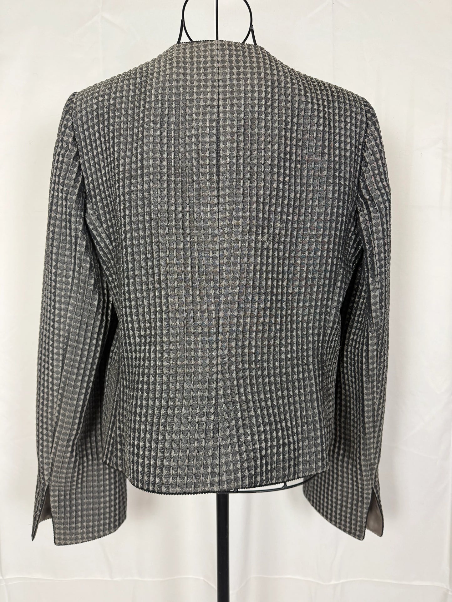 Armani-Collezioni-Giacca-Vintage-Seta-e-Lana-Grigia-69400578752836 - Pally Vintage Closet