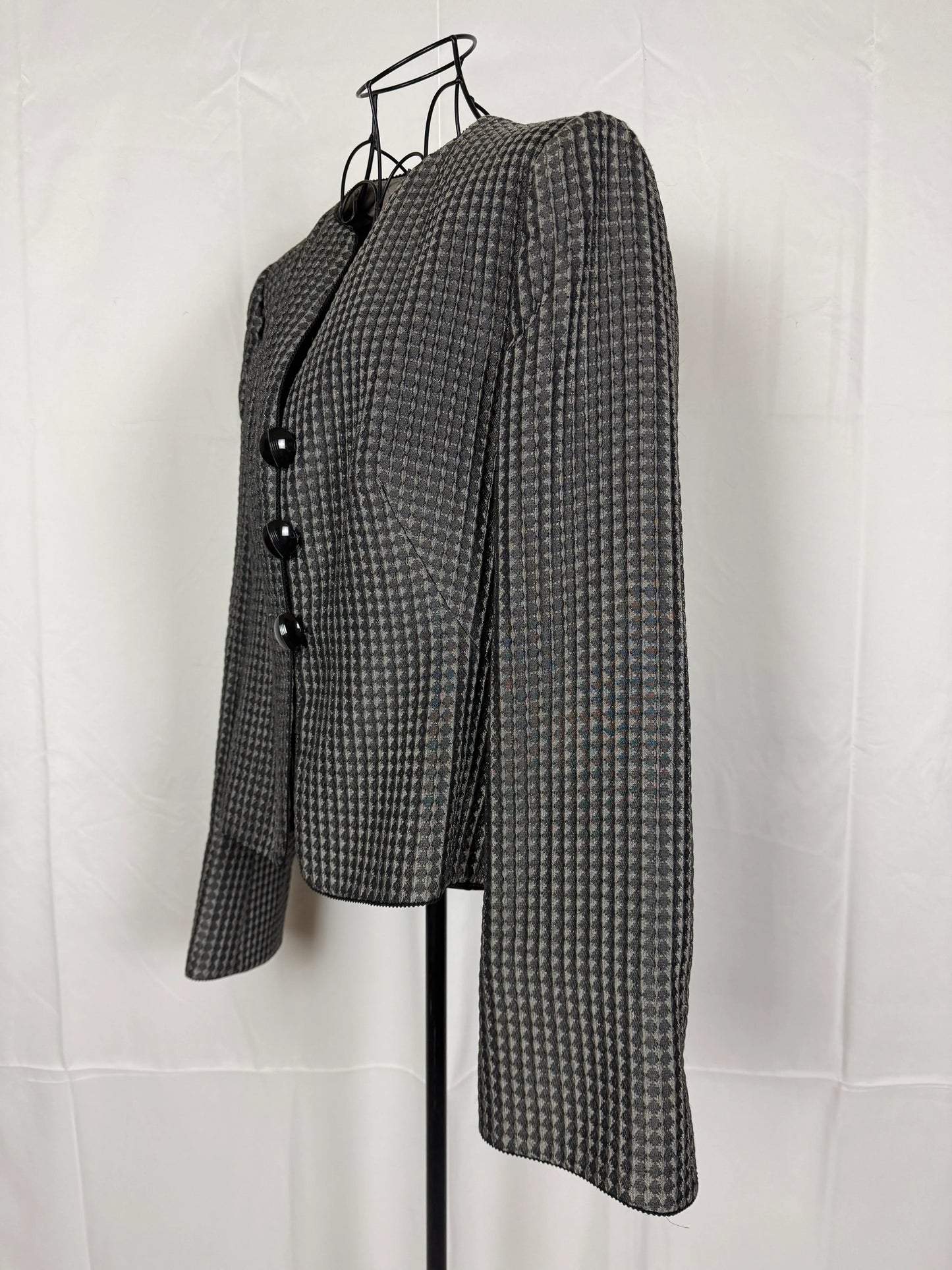 Armani-Collezioni-Giacca-Vintage-Seta-e-Lana-Grigia-69400578785604 - Pally Vintage Closet