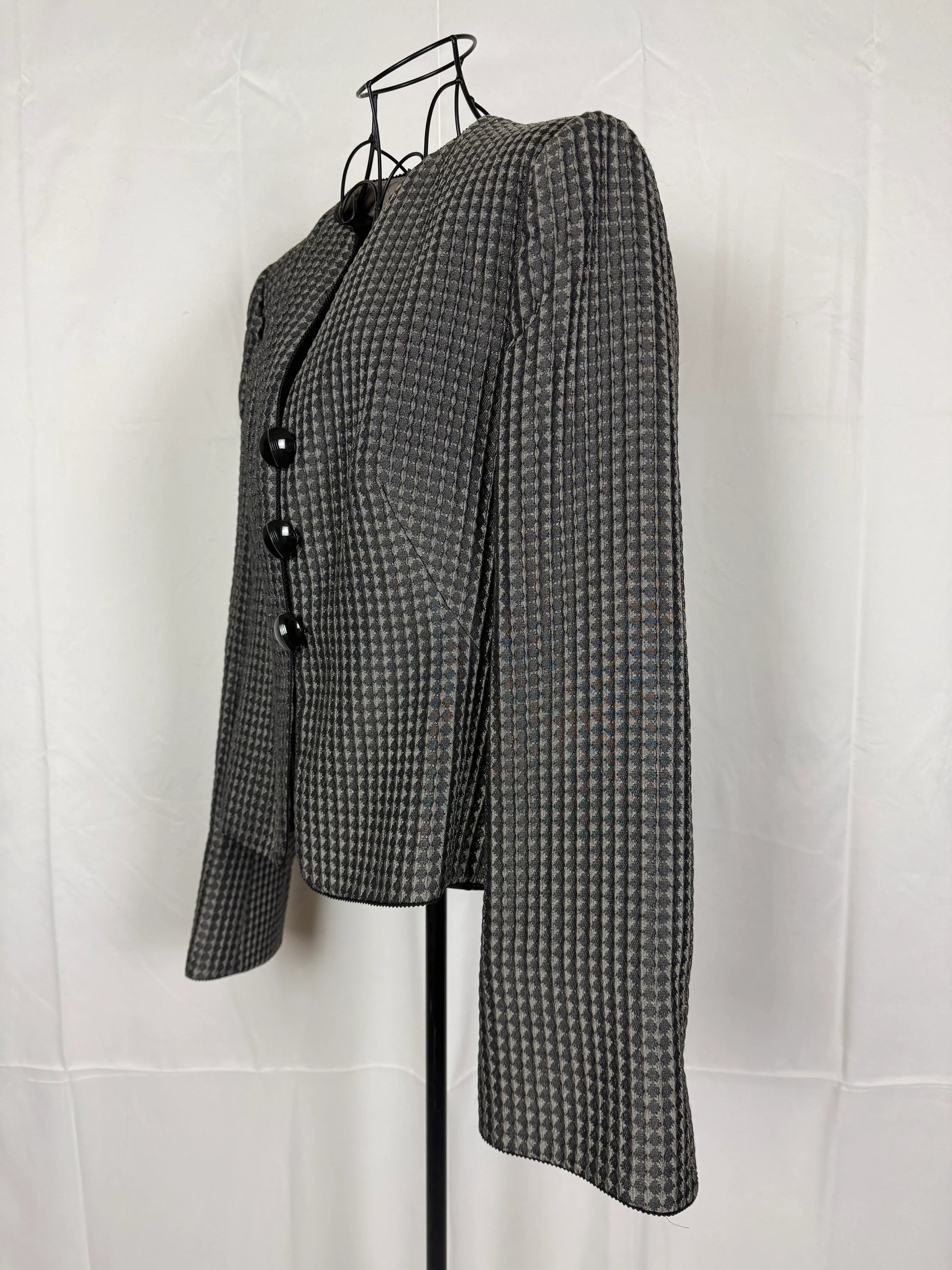 Armani-Collezioni-Giacca-Vintage-Seta-e-Lana-Grigia-69400578785604 - Pally Vintage Closet