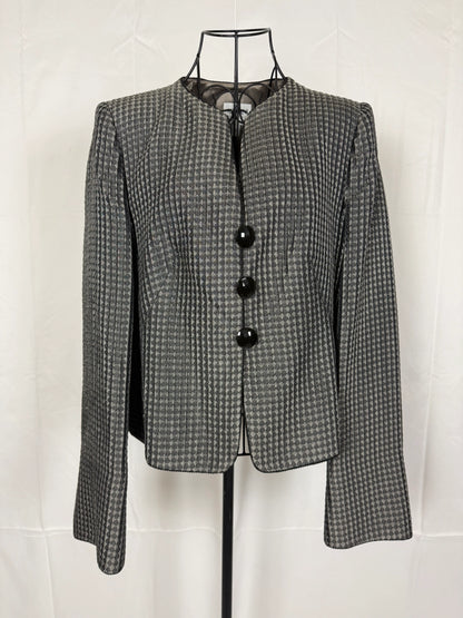 Armani-Collezioni-Giacca-Vintage-Seta-e-Lana-Grigia-69400578818372 - Pally Vintage Closet