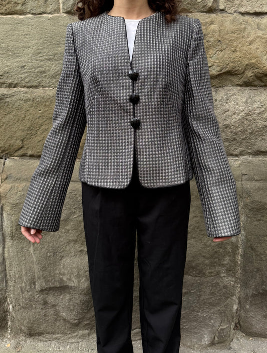 Armani Collezioni Giacca Vintage Seta e Lana Grigia - Pally Vintage Closet