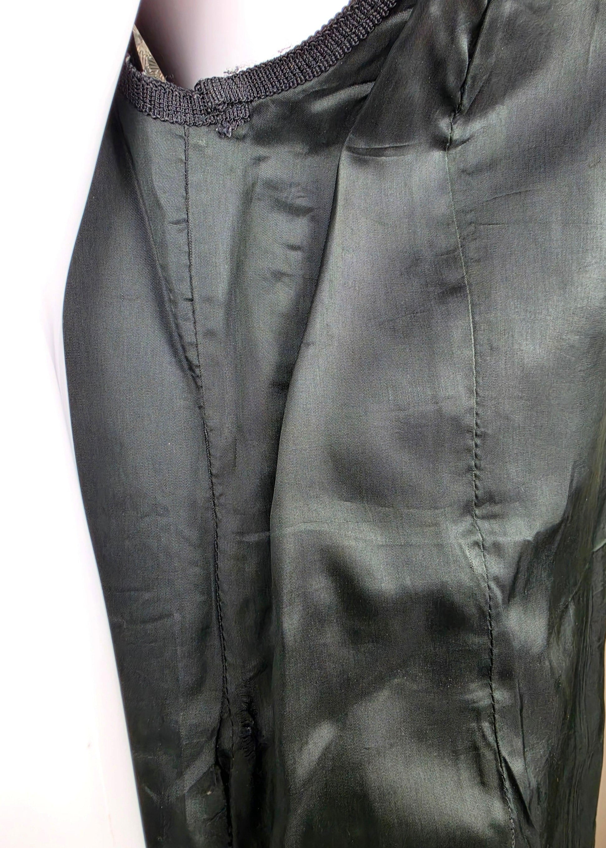 Atelier Versace Gilet Lungo Vintage Stampa Cocco in Pelle Nera - Pally Vintage Closet
