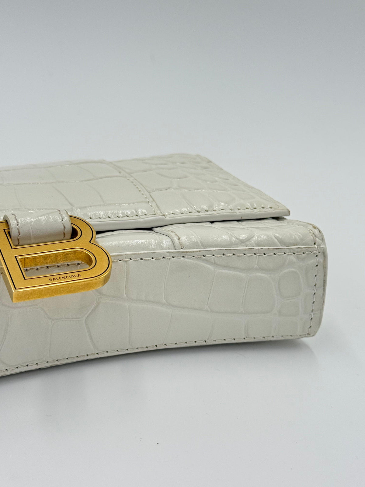 Balenciaga Borsa Hourglass Wallet on Chain Monogramma BB Bianca Panna